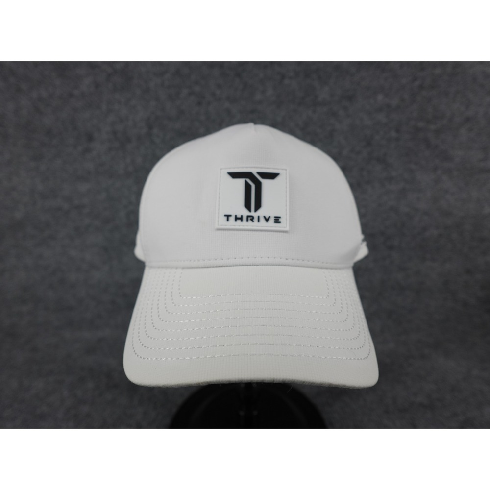 Thrive Elite Snapback Hat Unisex OSFM White Good Performance‎ Perforated Cap
